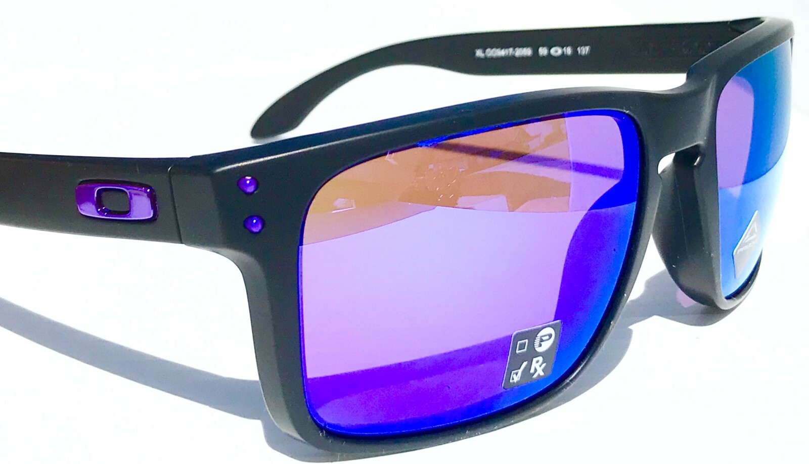 NEW* Oakley HOLBROOK XL Matte Black w PRIZM Violet Iridium Sunglass 9417-20