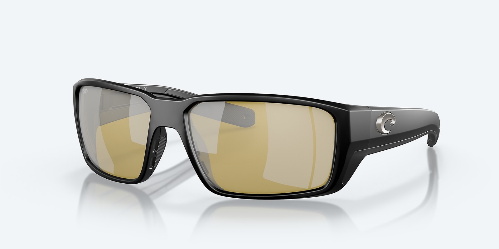 Costa Del Mar Fantail Pro Matte Black/Sunrise Mirror 580G Polarized Sunglasses