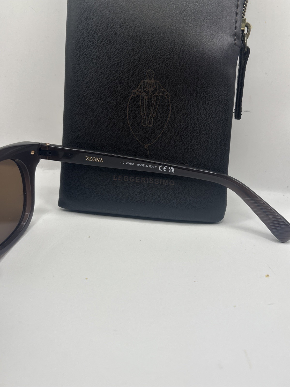Zegna EZ0281 48E Sunglasses Authentic Brand New Authentic Brown Frame/lens