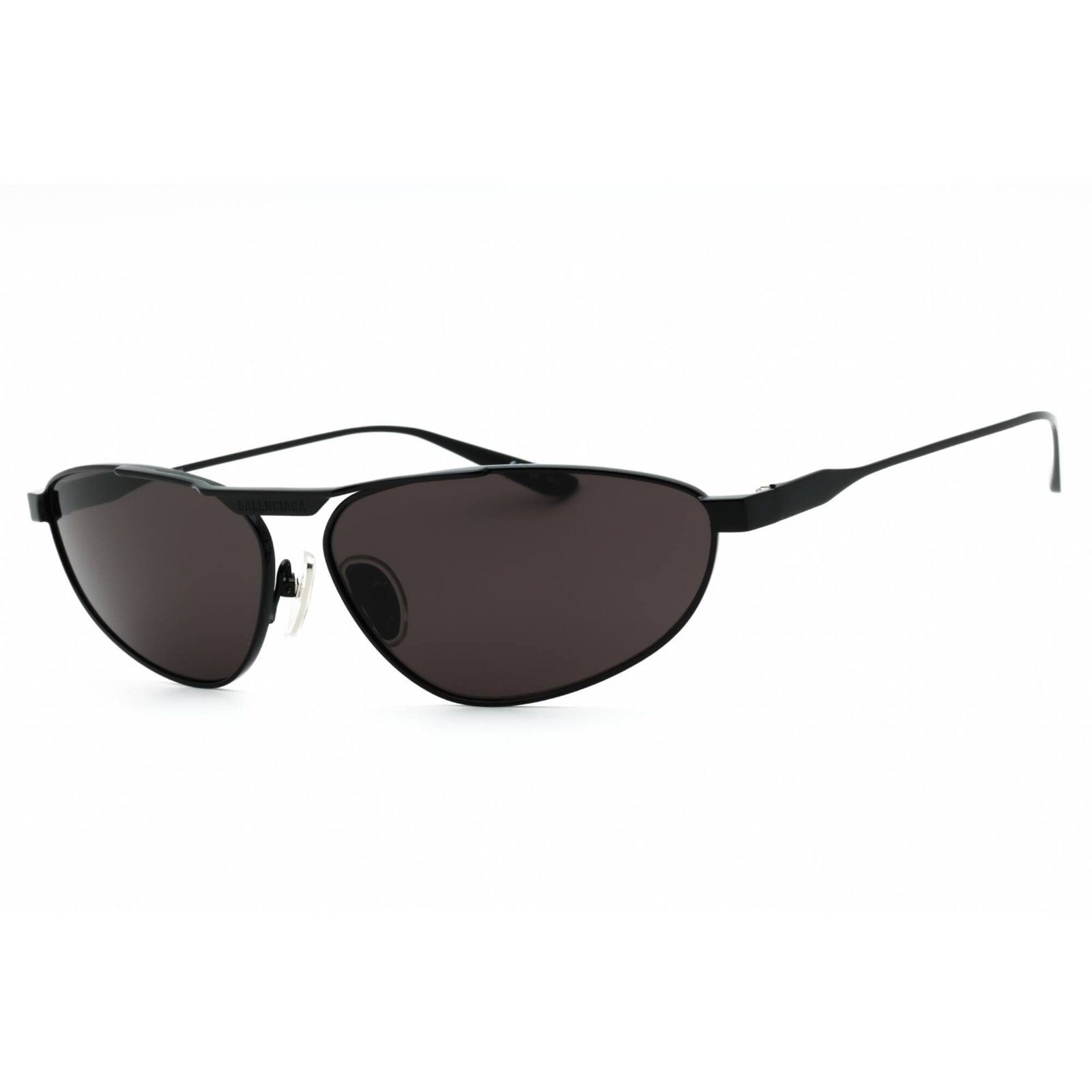 Balenciaga Unisex Sunglasses Black Metal Oval Shape Full Rim Frame BB0417S 001
