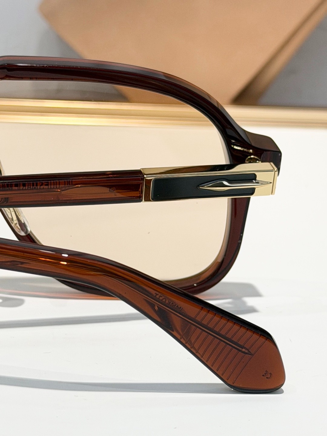Jacques Marie Mage KUROKAWA Unisex Eyeglasses Brown/Amber 129-52 149mm
