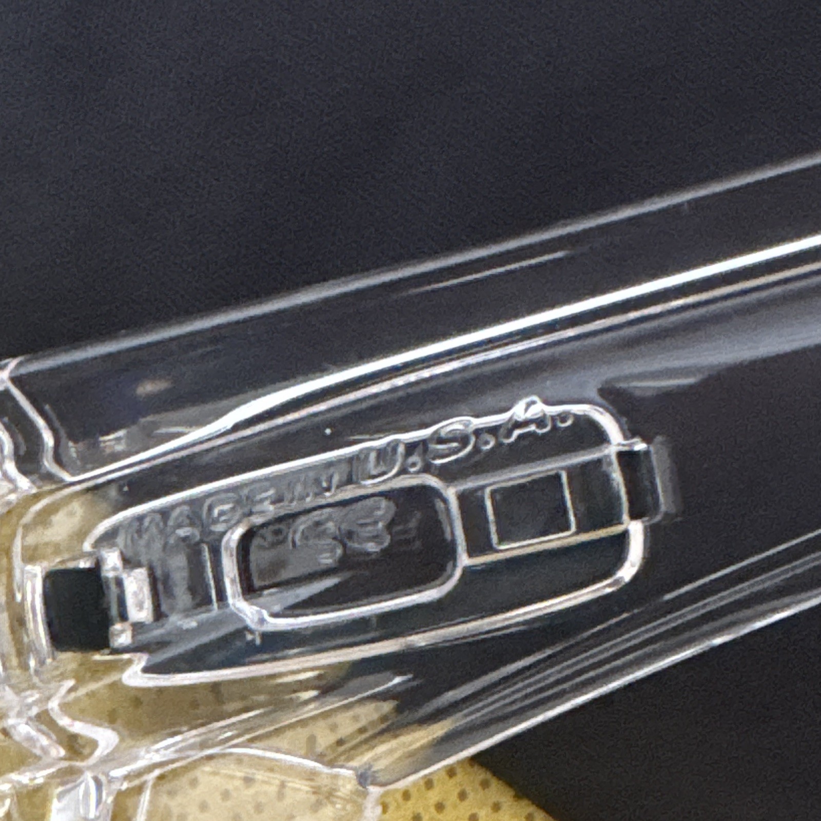 Oakley Men’s Wrap Shield Sunglasses Clear Frame Gold Mirrored Lens OO9101-07