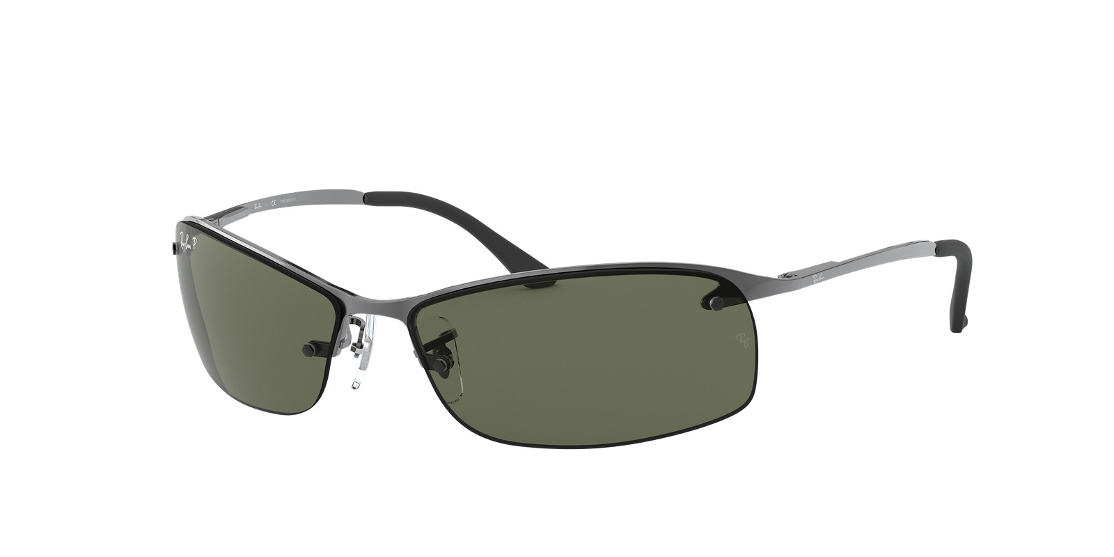 Ray-Ban RB3183 Gunmetal/G-15 Green Polarized 63mm Sunglasses RB3183 004/9A 63-15