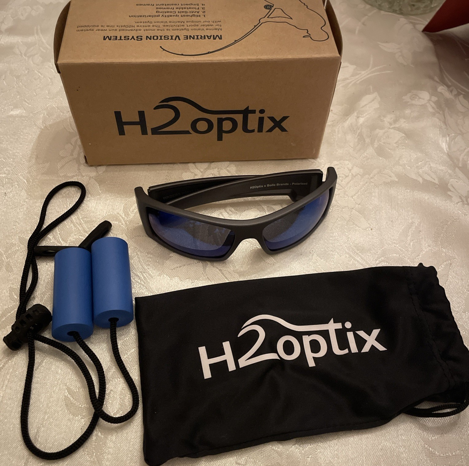 H2Optix Waders – H2013 Gunmetal Matte Grey – Blue Flash Mirror Lens – NEW