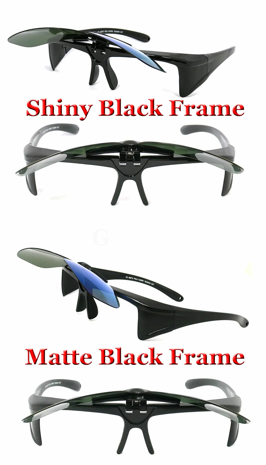 Flip Up POLARIZED Mirror Lens Fit over Sunglasses wear Rx glass Fit Driving UV