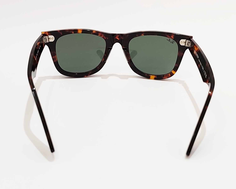 Ray-Ban RB2140 Original Wayfarer Classic Tortoise Frame Green Lenses 50mm Unisex
