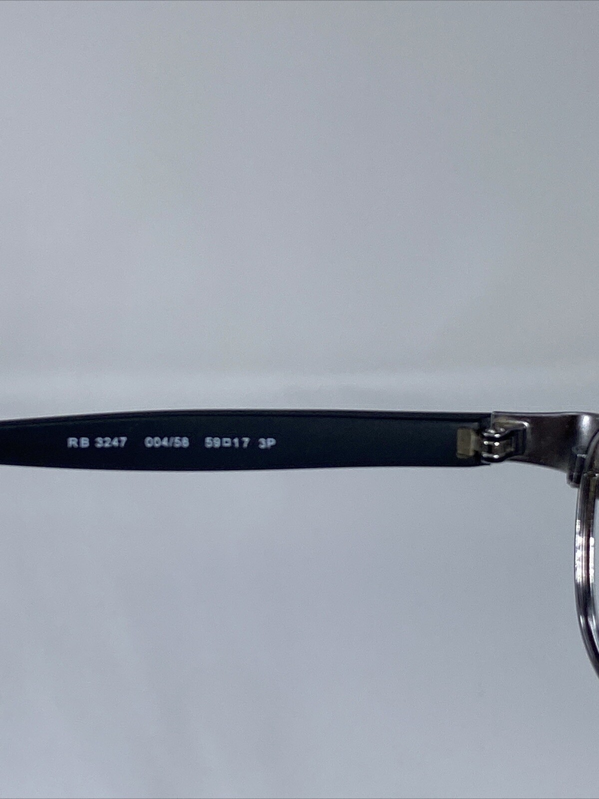 RAY-BAN RB3247 004/58 Italy Gunmetal/Black Matte Sunglasses Frame 59-17mm