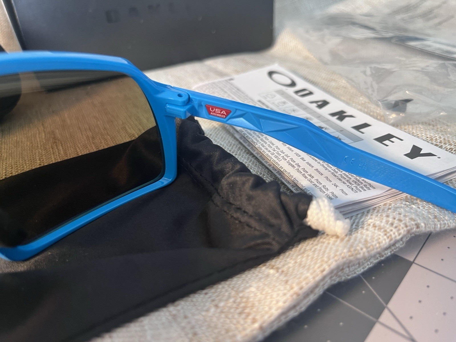 Oakley Sutro OO9406 Shield Sunglasses Blue Frame Mirrored Blue Lenses