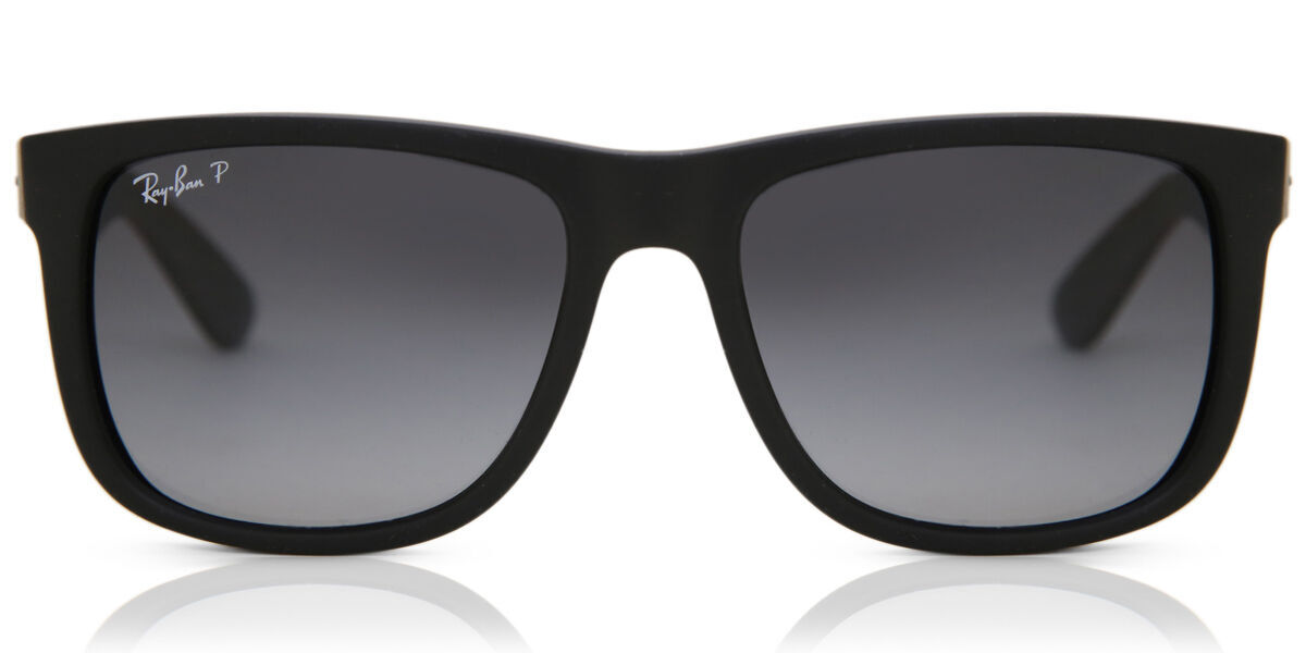 Ray-Ban Justin Matte Black Polarized Grey Gradient 54mm Sunglasses RB4165 622/T3