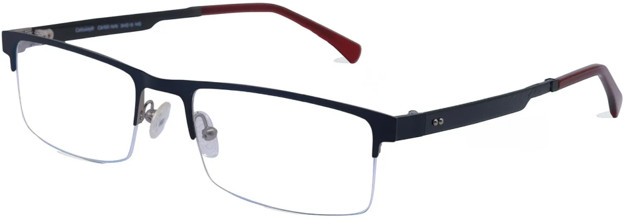 CALLAWAY CA100 Navy Blue 54-19-145 Semi-Rimless Eyeglasses w/Clip-on Sunglasses
