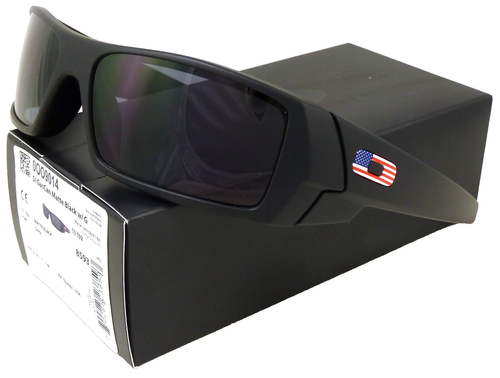 NEW Oakley SI Gascan Sunglasses Matte Black w/ US Flag l Grey 11-192