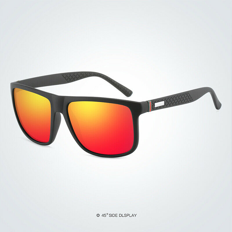Men’s Square Polarized Sunglasses Men TR90 Frame Driving Sports Sun Glasses USA