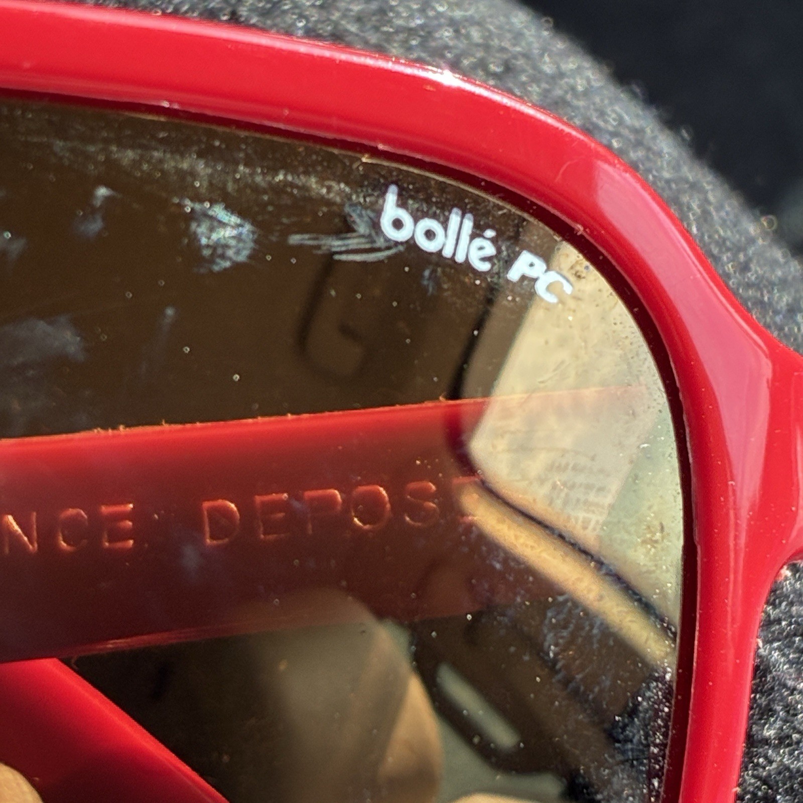 Bolle PC Sunglasses Men’s Red Plastic Made in France Frames Only