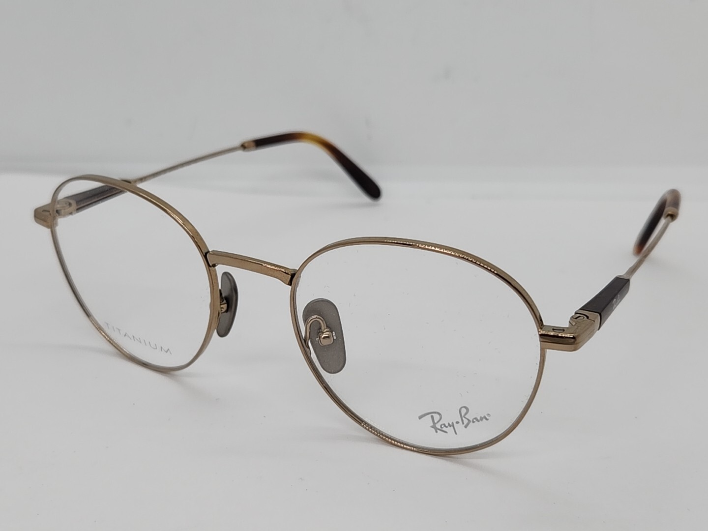 NEW Ray-Ban David Phantos Titanium Optics – Polished Light Brown RB8782