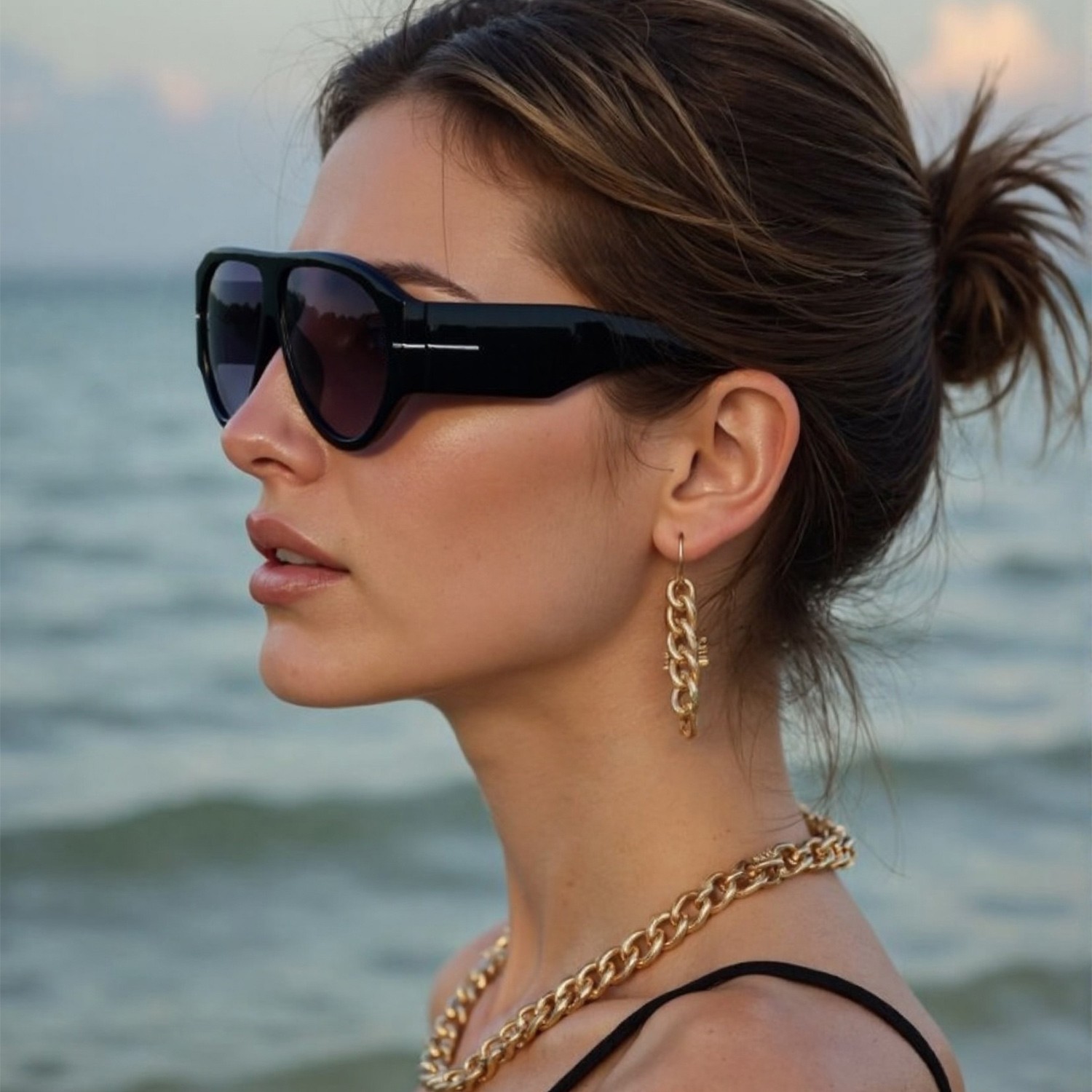 Oversized Retro Aviator Sunglasses Womens Mens 70s Classic Vintage Sun Glasses