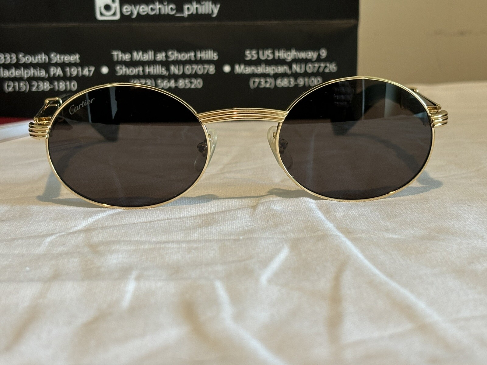 Cartier Sunglasses Buffalo Horn And Gold. Box, Papers and Receipt $1k Discount