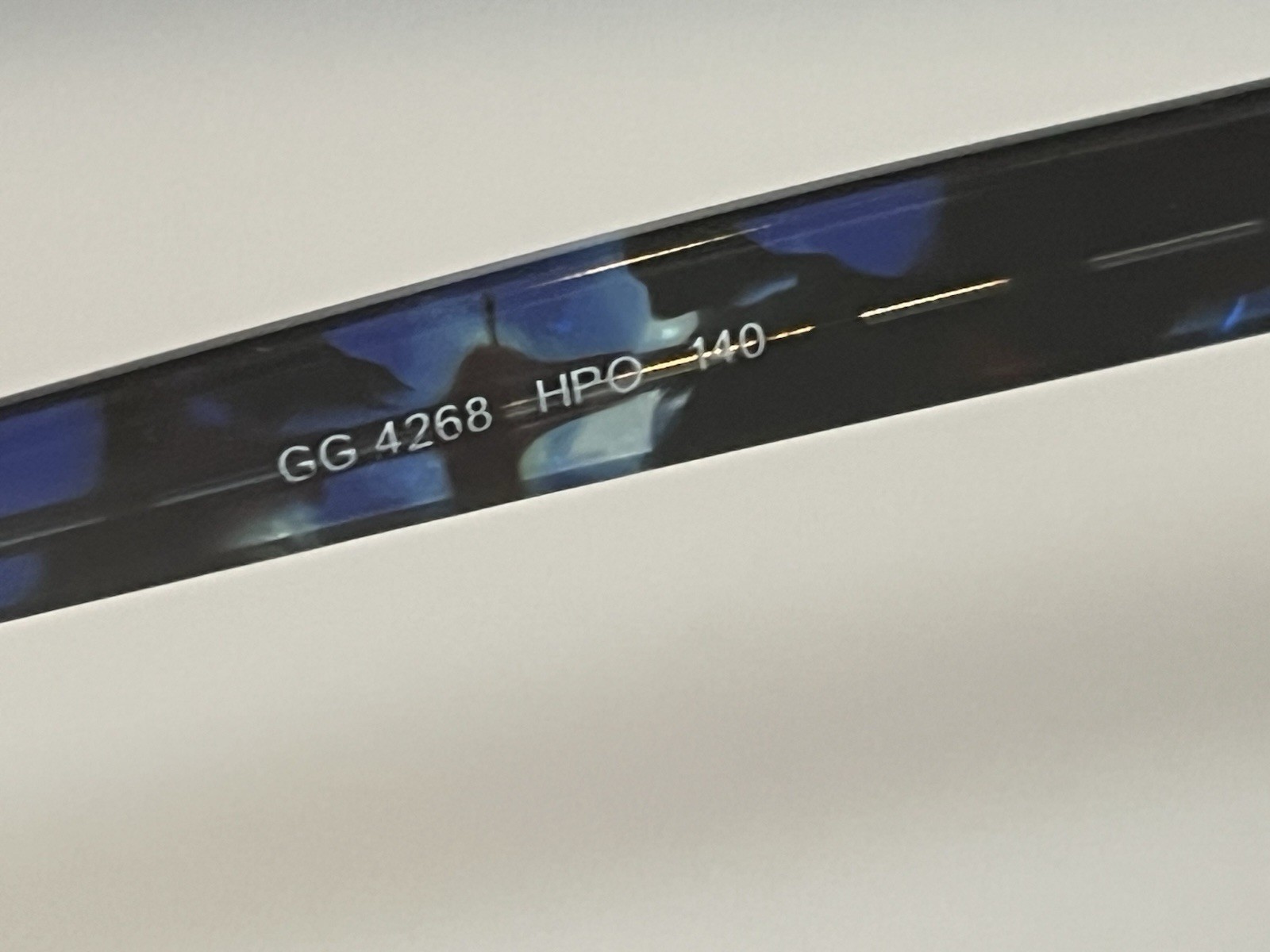 Gucci GG 4268 Black Plastic Rectangle Sunglasses Gray Tinted Lenses 140mm
