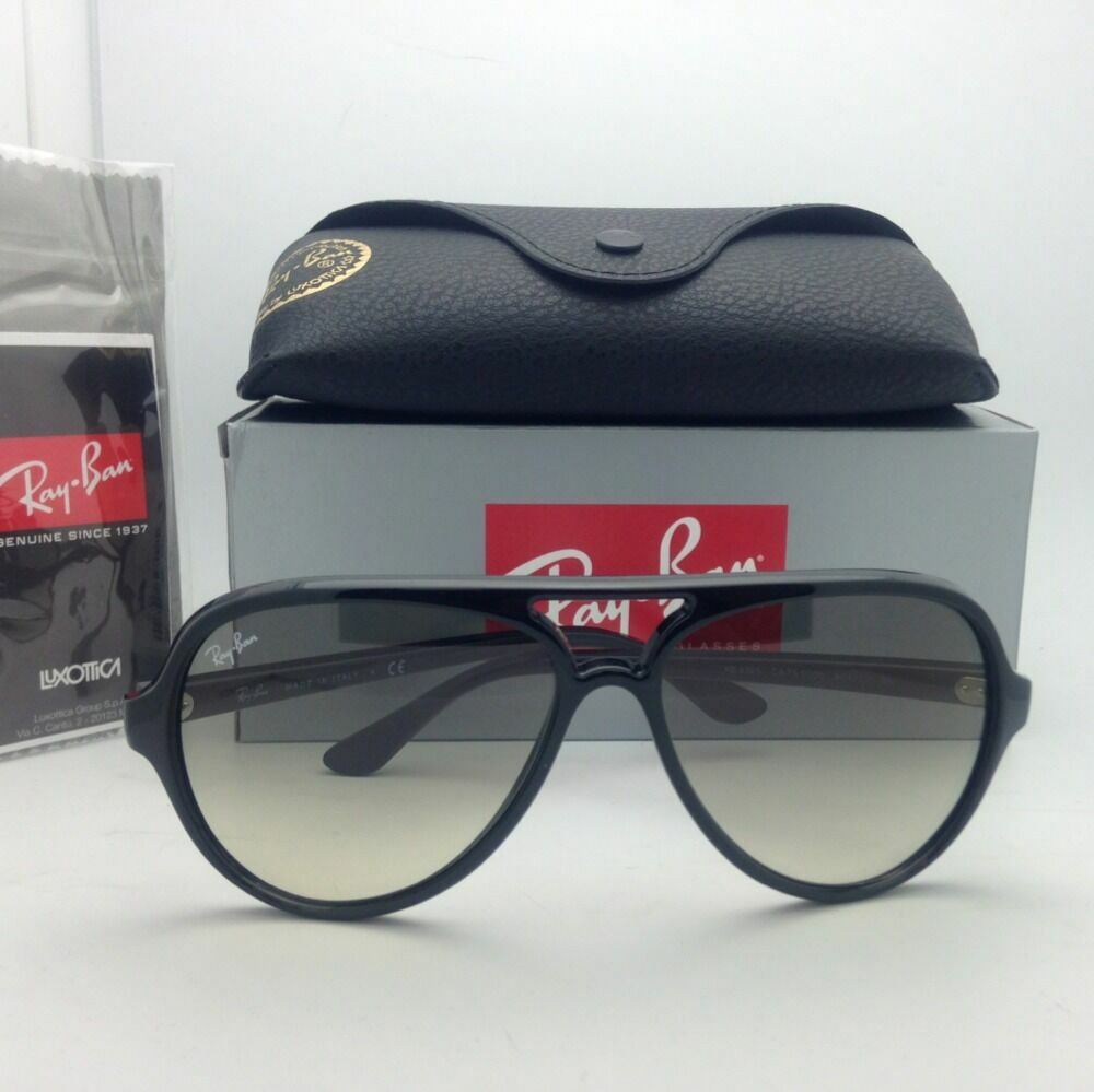 New RAY-BAN Sunglasses RB 4125 CATS 5000 601/32 59-13 Black w/Grey Gradient Lens