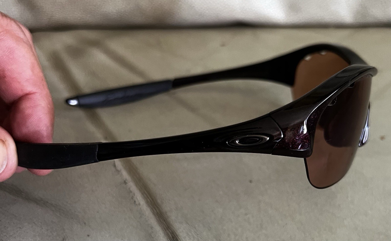 Oakley Endure Black Red Sparkling Sunglasses Made In USA