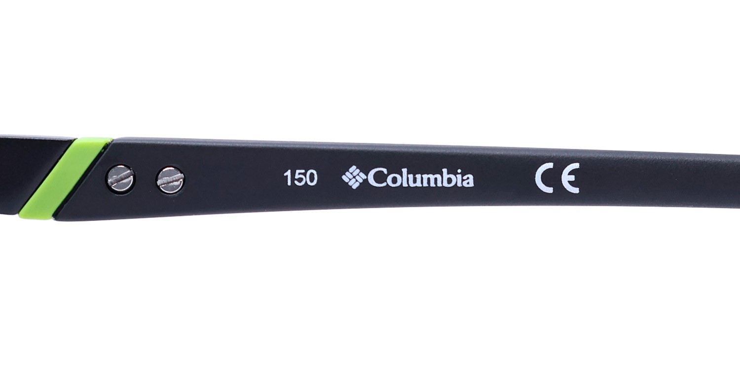 NEW COLUMBIA C117S SUNGLASSES 59-18-150 002 FULL-RIM MENS BLACK RECTANGULAR