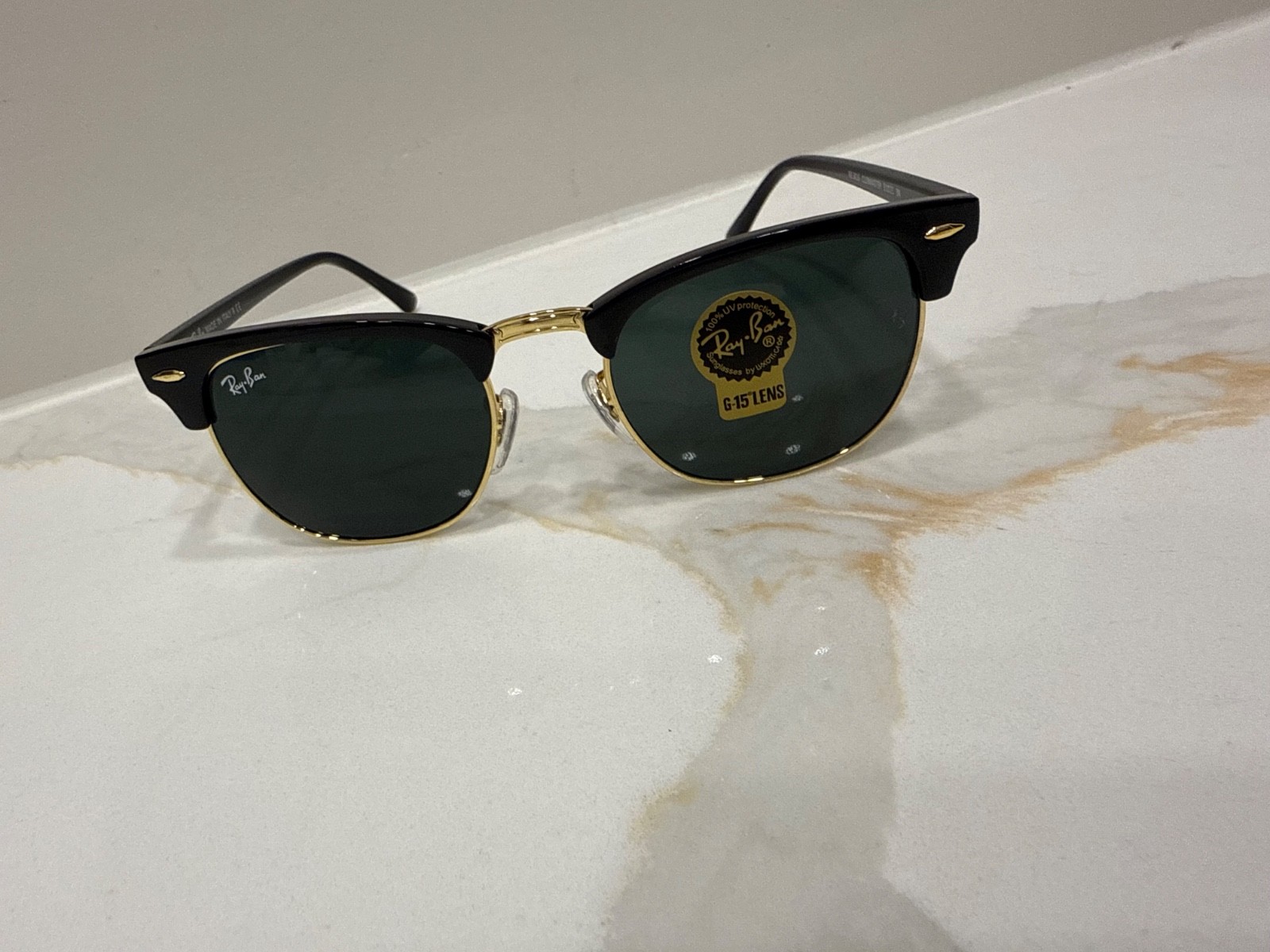 Ray-Ban RB3016 Sunglasses Clubmaster Classic Black Frame Glass Gray Lens 51-21mm