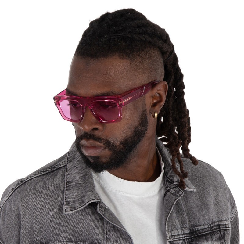 Tom Ford FT0711 75S 53 – Fausto Pink Browline Men’s Sunglasses