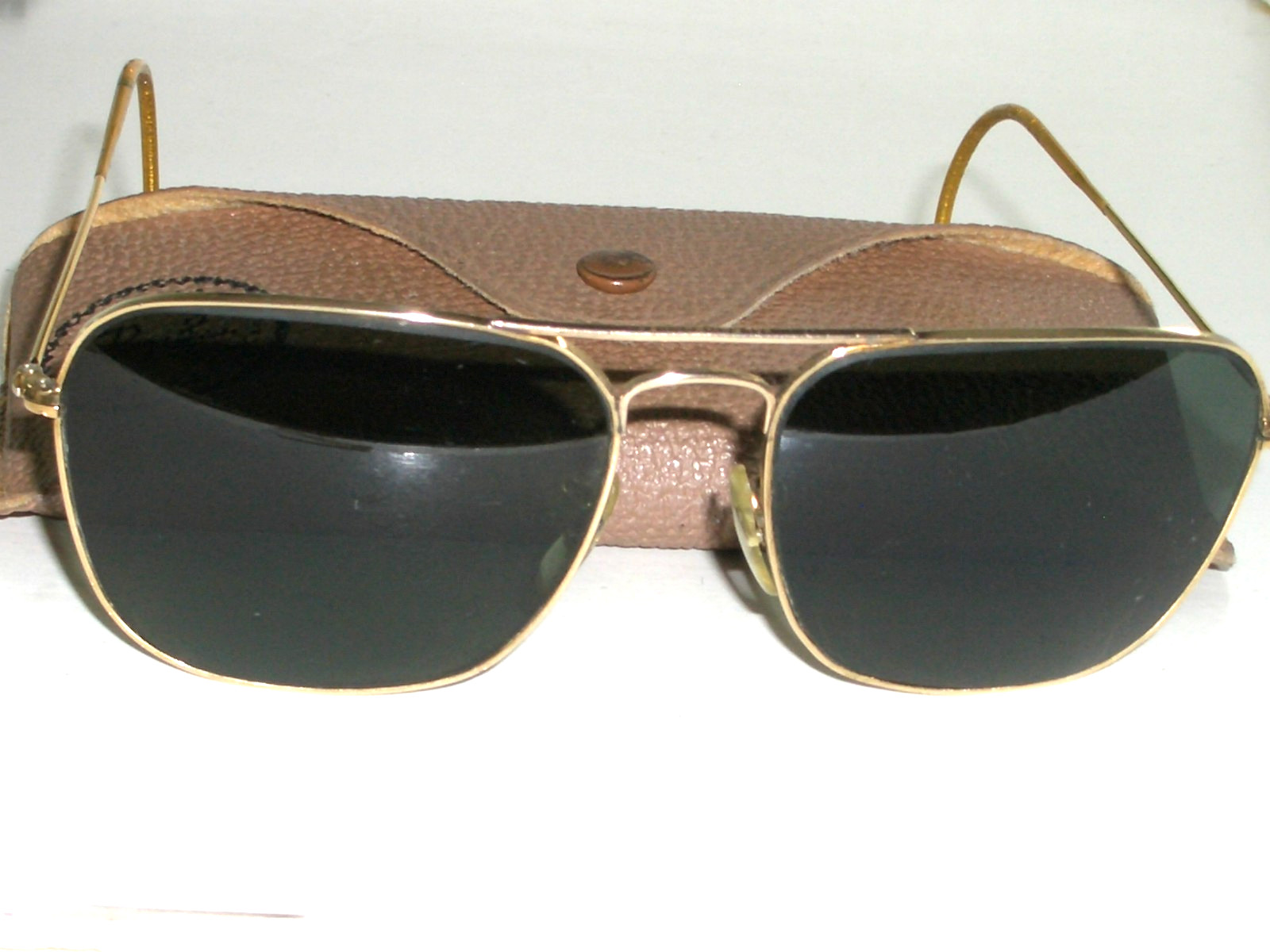 58[]16mm 1960’s VINTAGE B&L RAY BAN 1/30 10K GO G15 CARAVAN AVIATOR SUNGLASSES