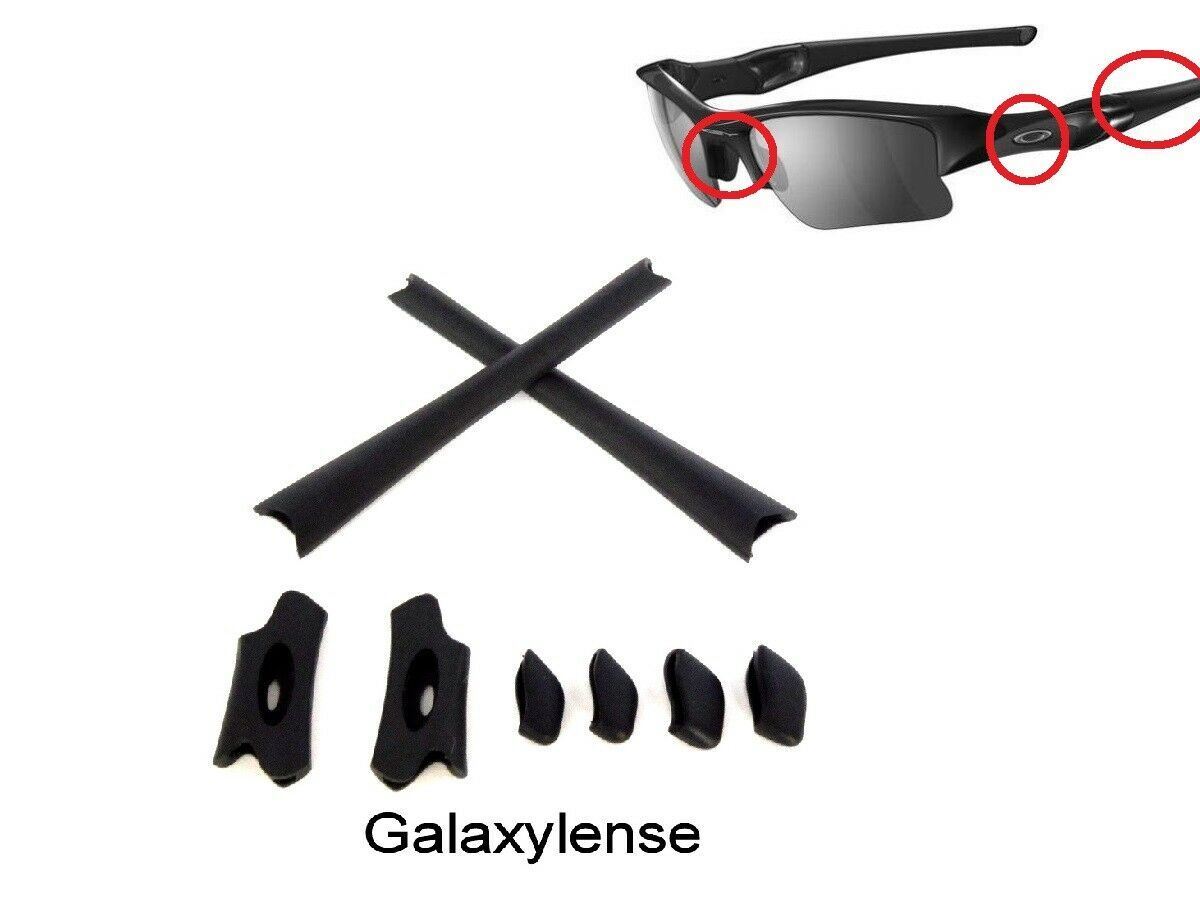 Galaxy Ear Sock & Nose Pad Rubber Kits For Oakley Flak Jacket Sunglasses Black