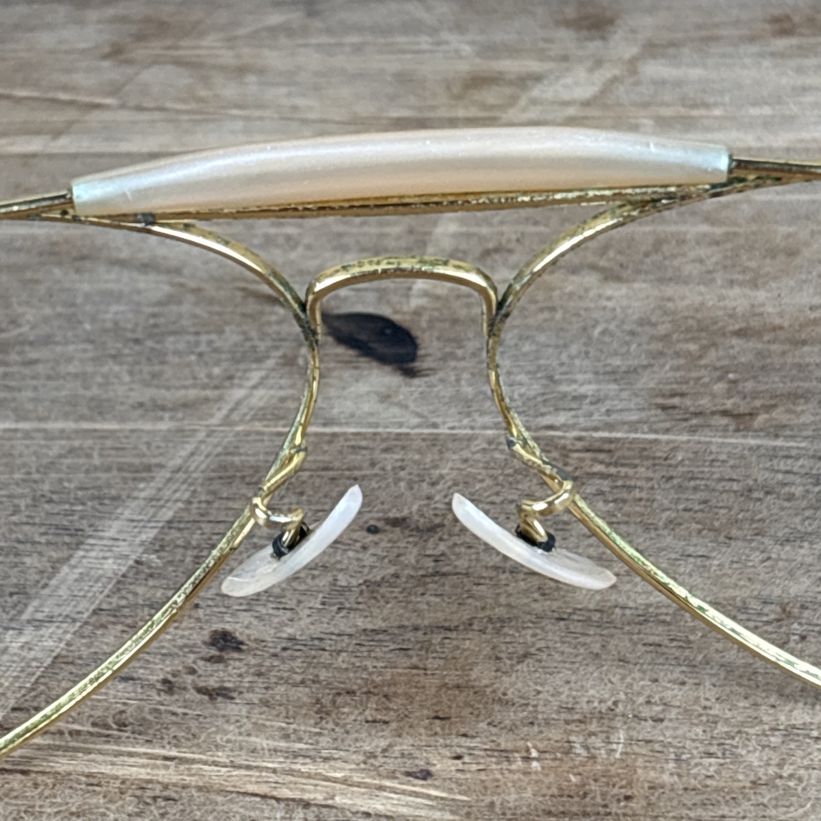 Vtg B&L Ray-Ban RB3030 Sunglasses Outdoorsman Gold Brow Bar FRAMES ONLY 62-14