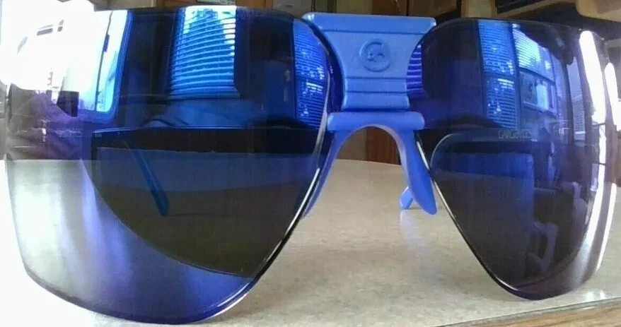 🇺🇸 1980’s Gargoyle Sunglasses 85MM – 44 Blue’s, Brian Bosworth / The – Boz !!