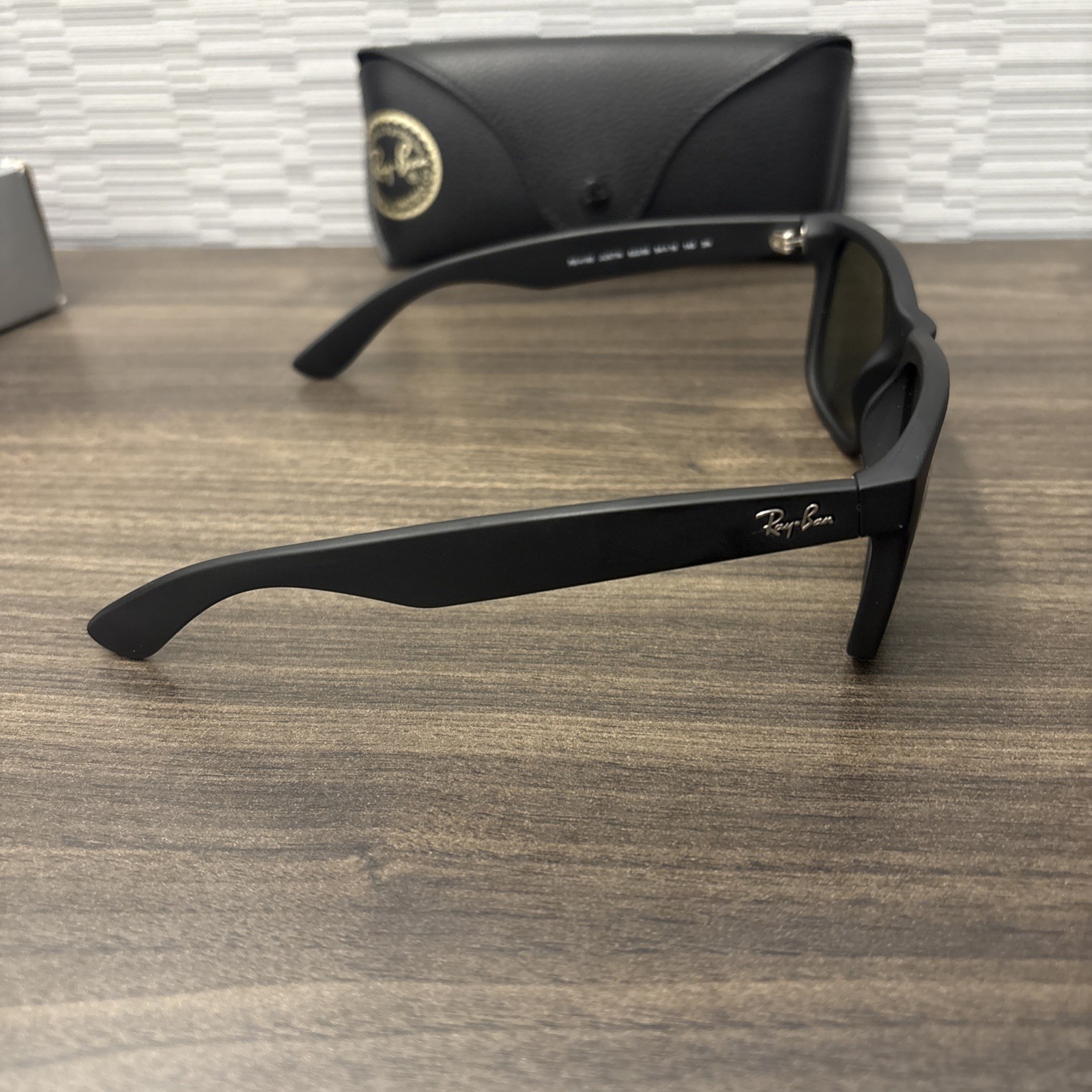 RAY BAN RB4165 622 55 Rubber Black Blue Flash Unisex 54 mm Sunglasses