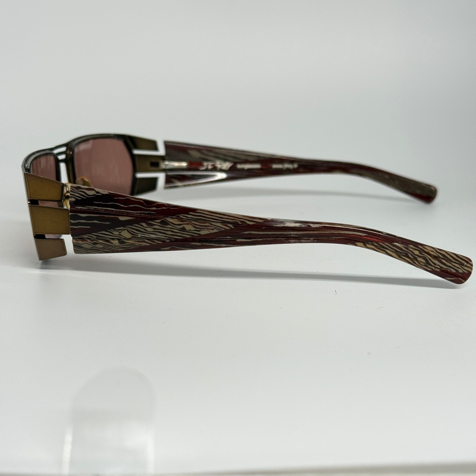 JF Rey JF2233 SG95 Sunglasses Brown Gold Geometric Rectangle Frame France 58-19