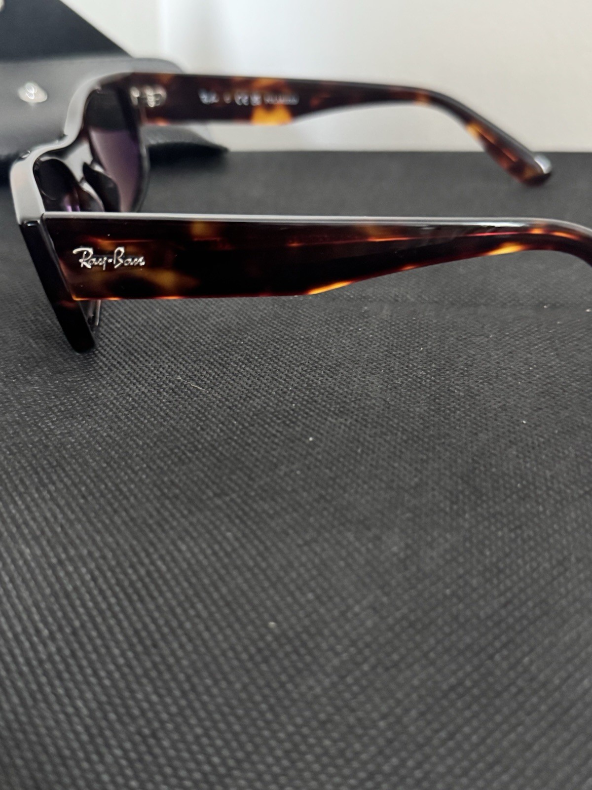 Ray-Ban RB8227 Men’s Rectangle Polarized Sunglasses Tortoise Brown Green