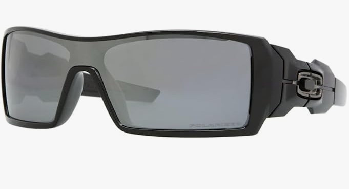 OAKLEY OIL RIG POLISHED Black Iridium Polarized Sunglasses OO9081 26-203