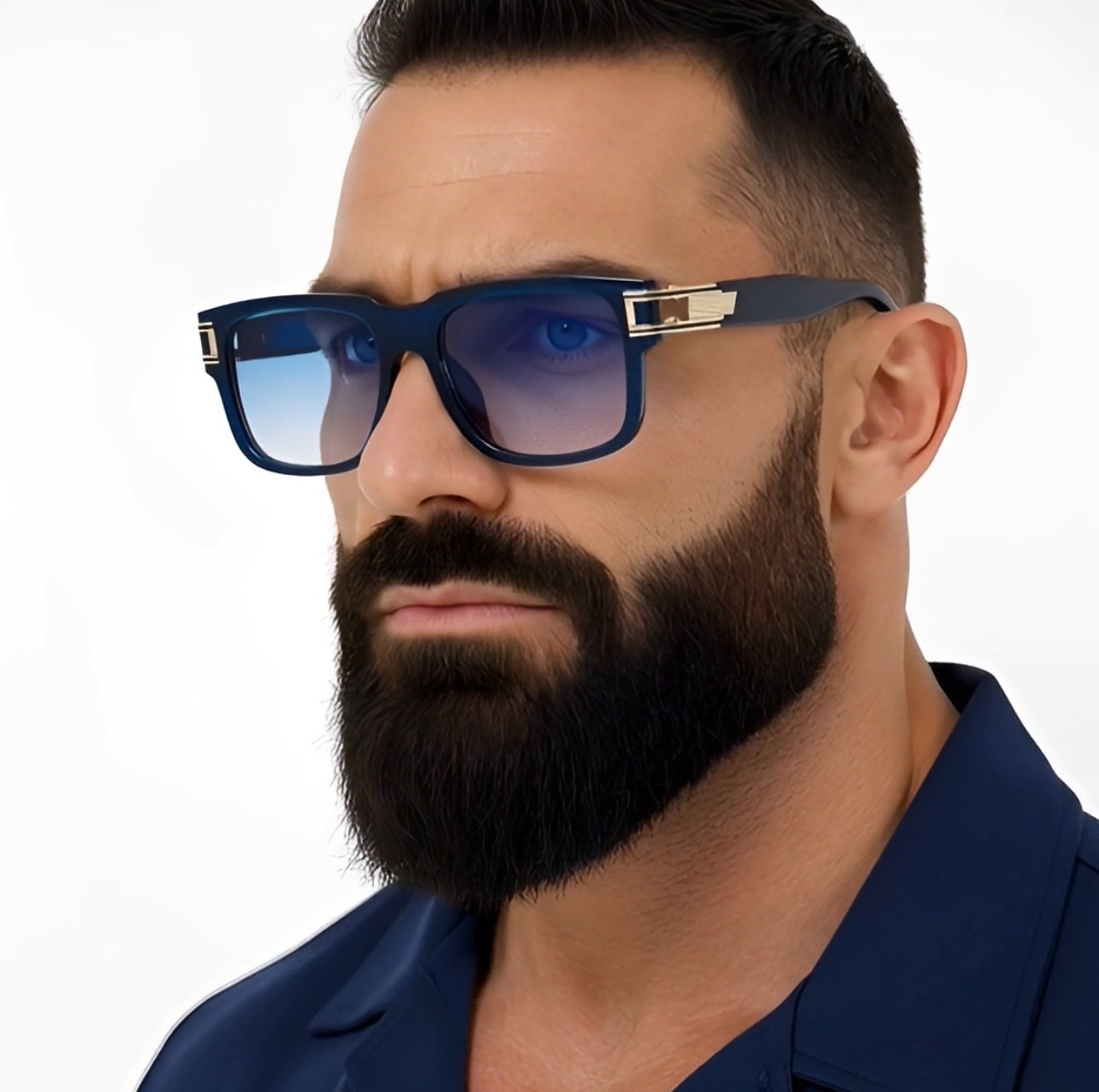 Men Sunglasses Black Lens Designer Shades Fashion Classic Hip Hop Rapper Square