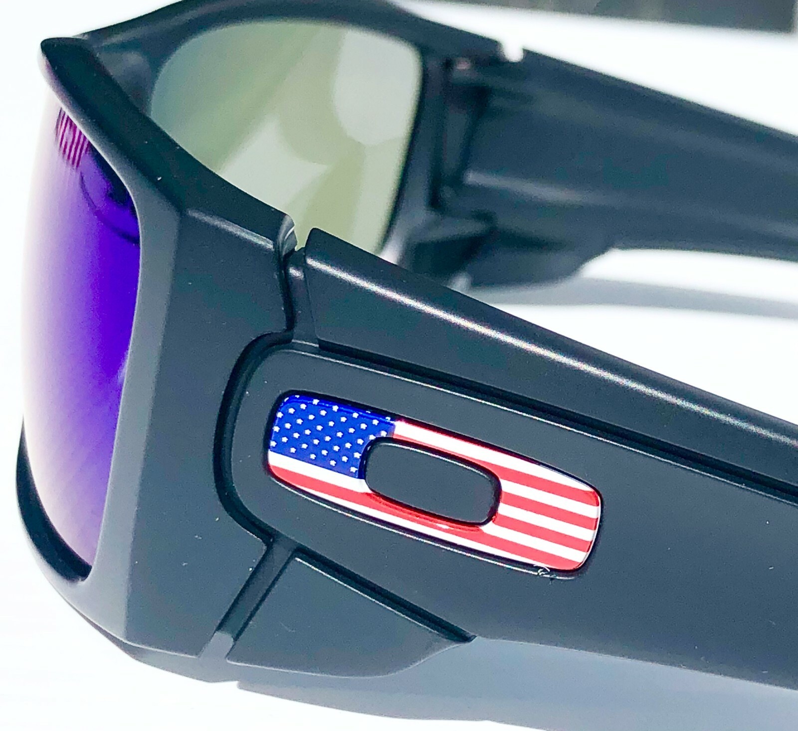 NEW* Oakley SI Fuel Cell Black USA Flag POLARIZED Galaxy Blue Sunglass 9096