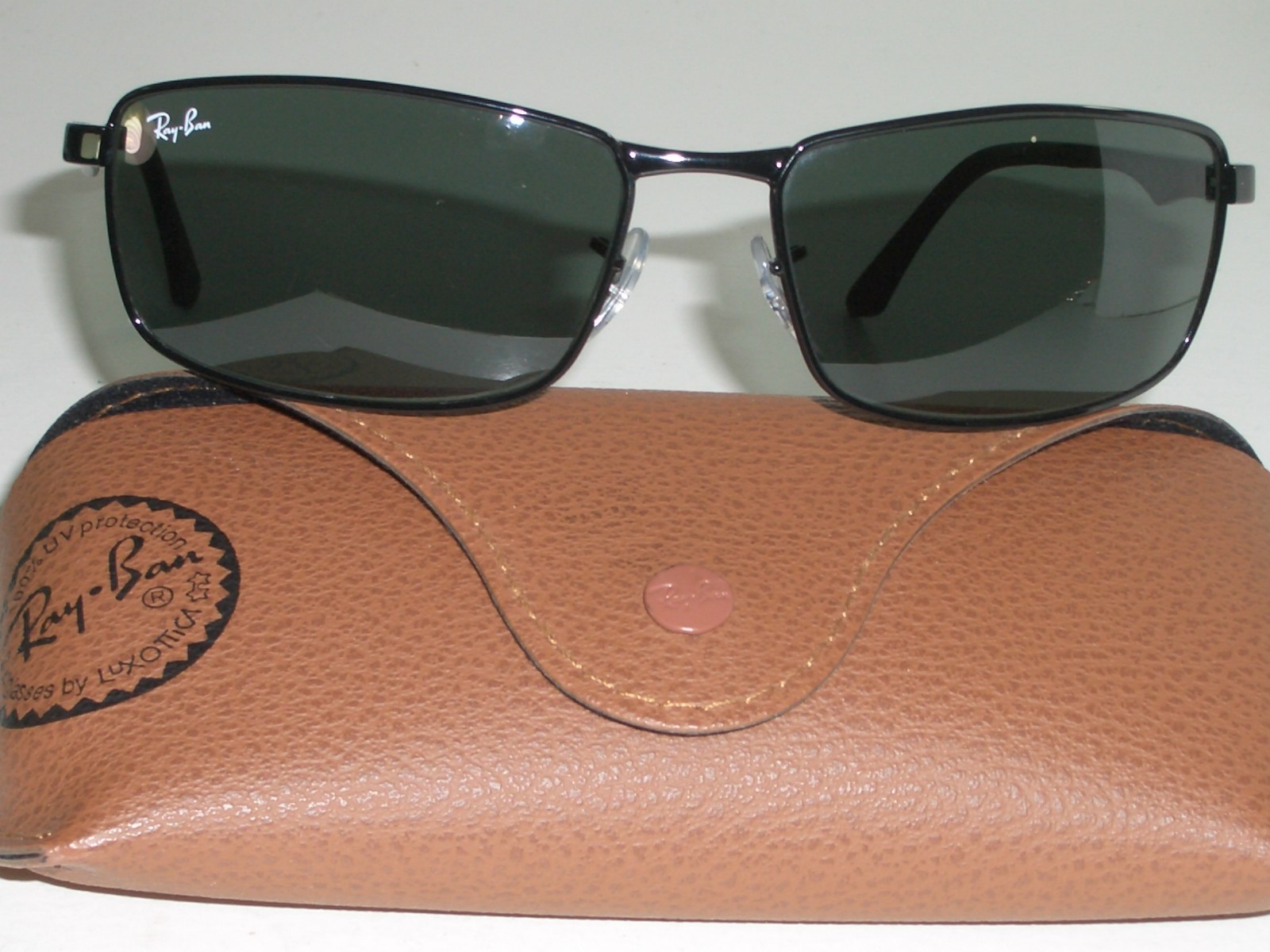 RAY BAN RB3498 002/71 61[]17mm G15 BLACK RECTANGULAR FLEX HINGES SUNGLASSES
