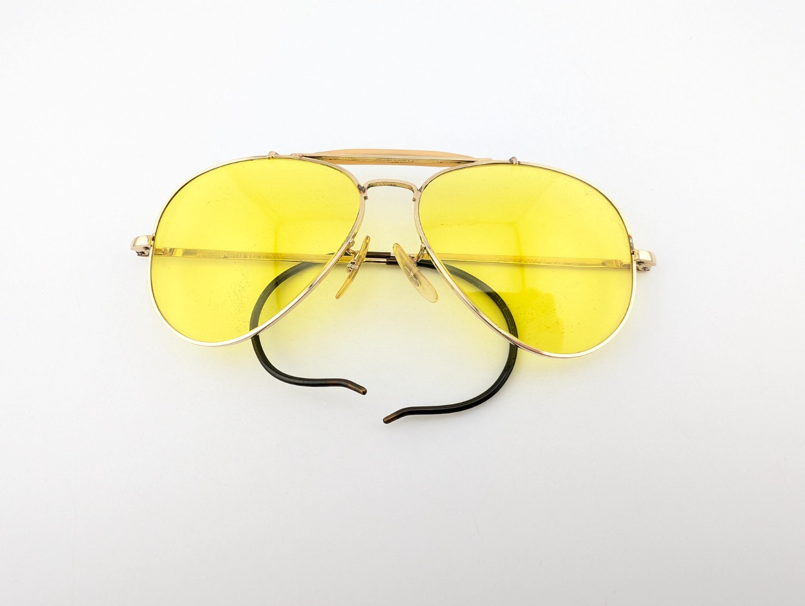 Randolph Engineering Sunglasses, 6 1/2 R/E 23K GP Gold, Metal, USA United States