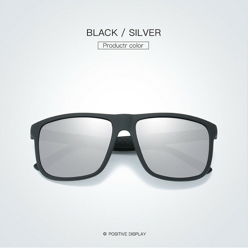 Men’s Square Polarized Sunglasses Men TR90 Frame Driving Sports Sun Glasses USA