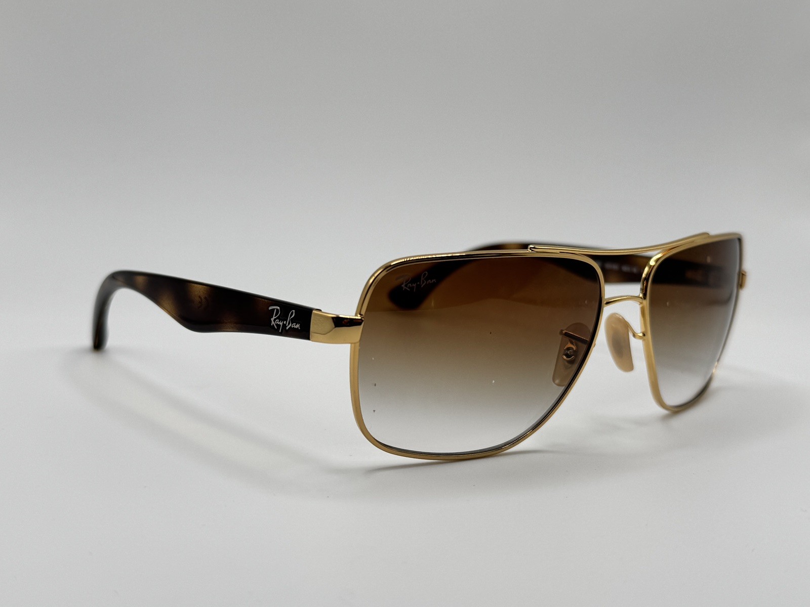 Ray-Ban RB3483 001/51 Tortoise/ Gold With Brown Lens Sunglasses Italy READ DESCR