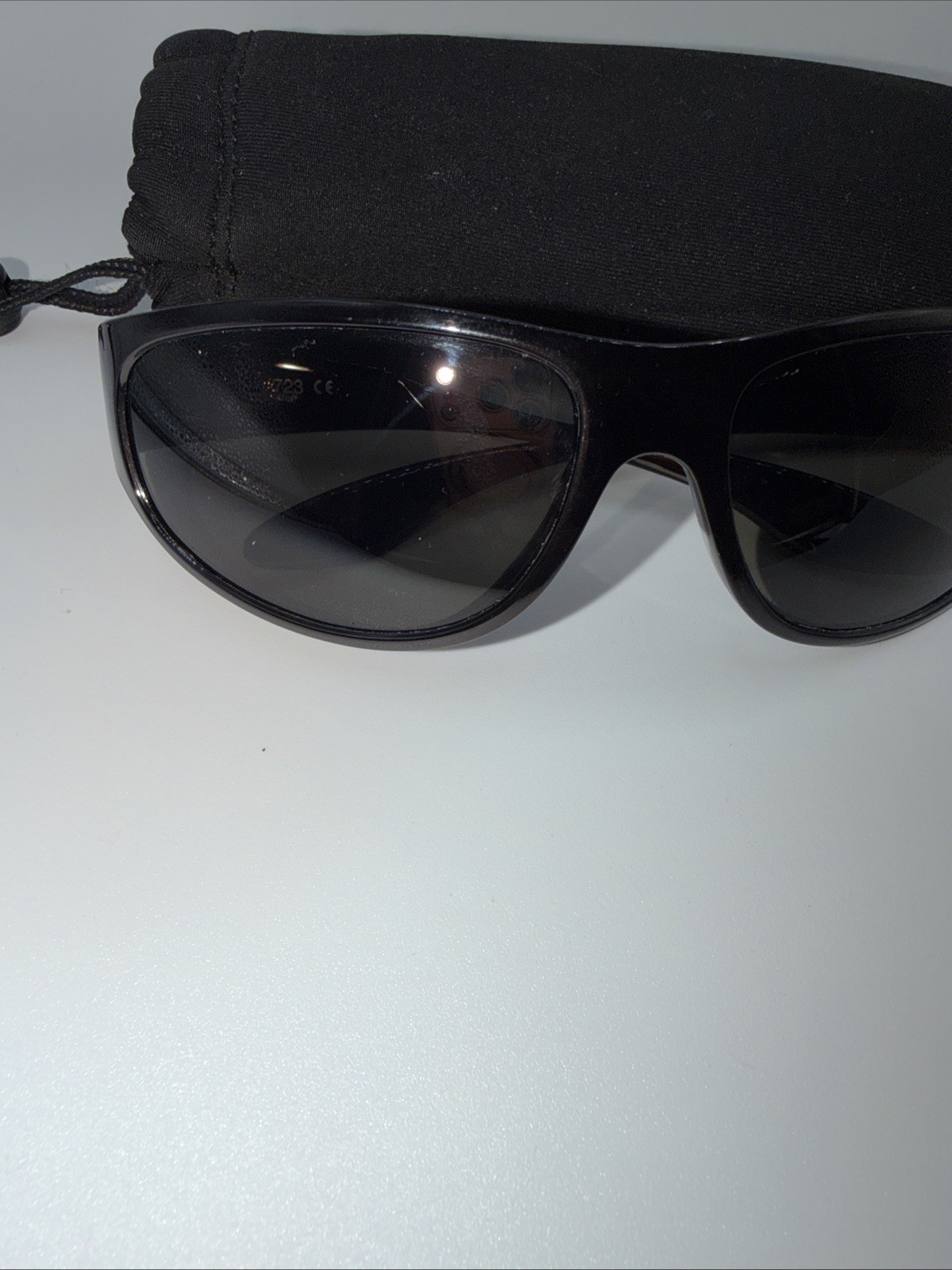 BOLLE Sunglasses 723 Black Wrap Lightweight France Sport Sunglasses