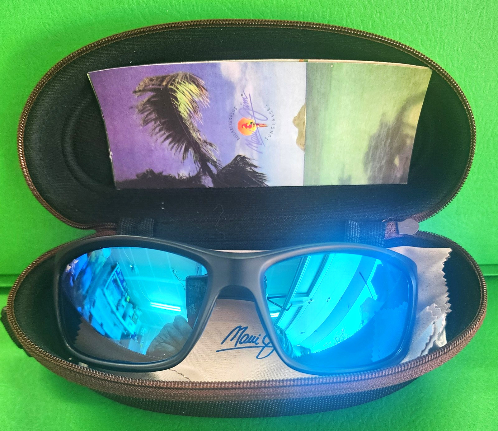 Maui Jim Kanaio Coast B766-08C Rectangle Sunglasses Blue Mirrored