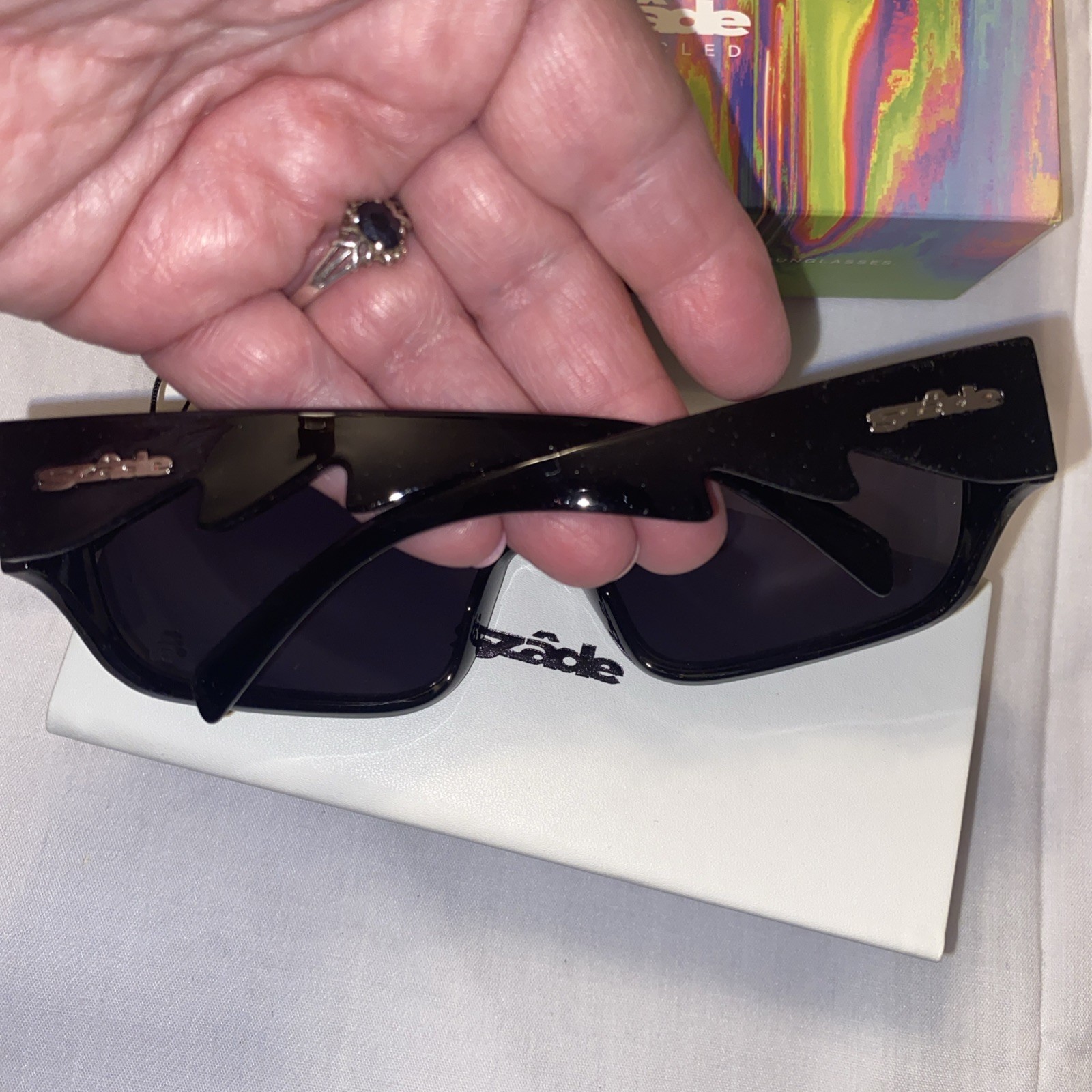 Szade Half Jacket Sport Motorcycle Sunglasses Black Lightweight Wrap Unisex NEW