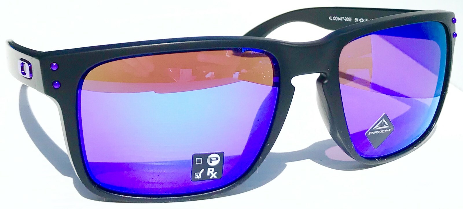 NEW* Oakley HOLBROOK XL Matte Black w PRIZM Violet Iridium Sunglass 9417-20