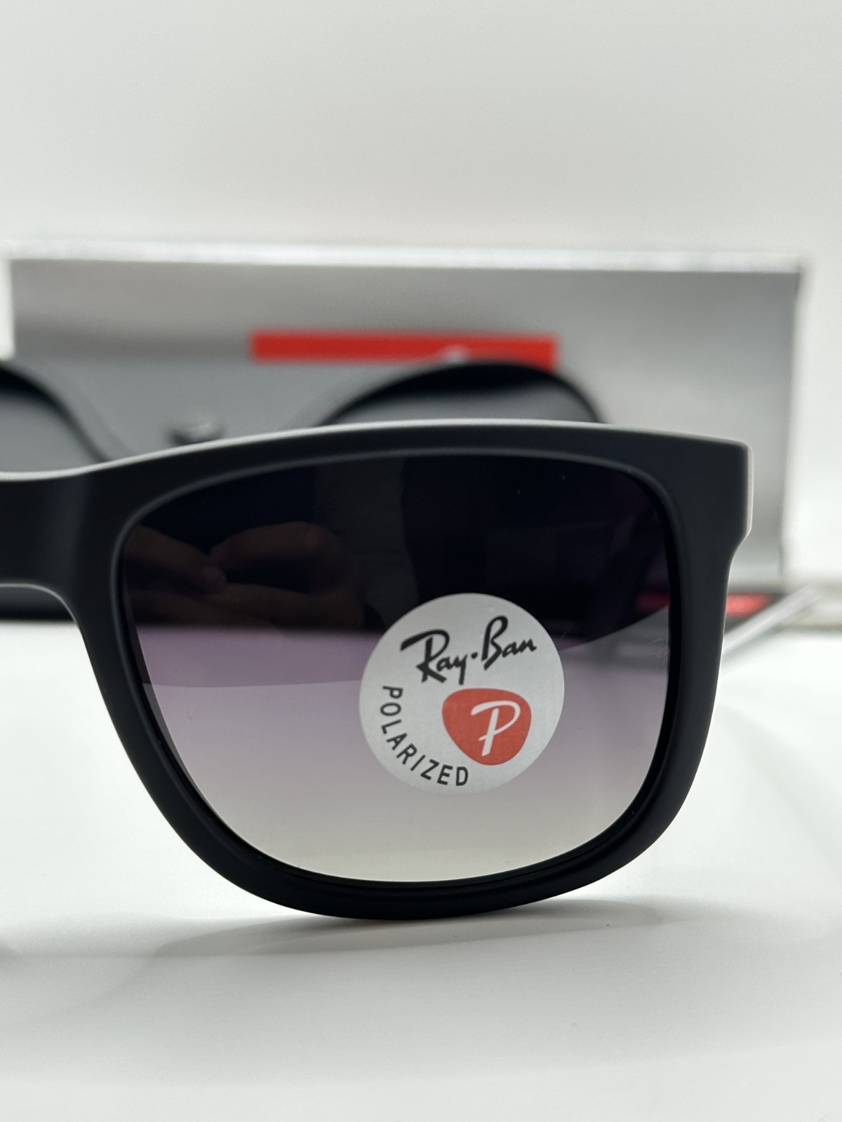 Ray-Ban Justin RB 4165 622/T3 Polarized Sunglasses Matte Black Frame 54mm