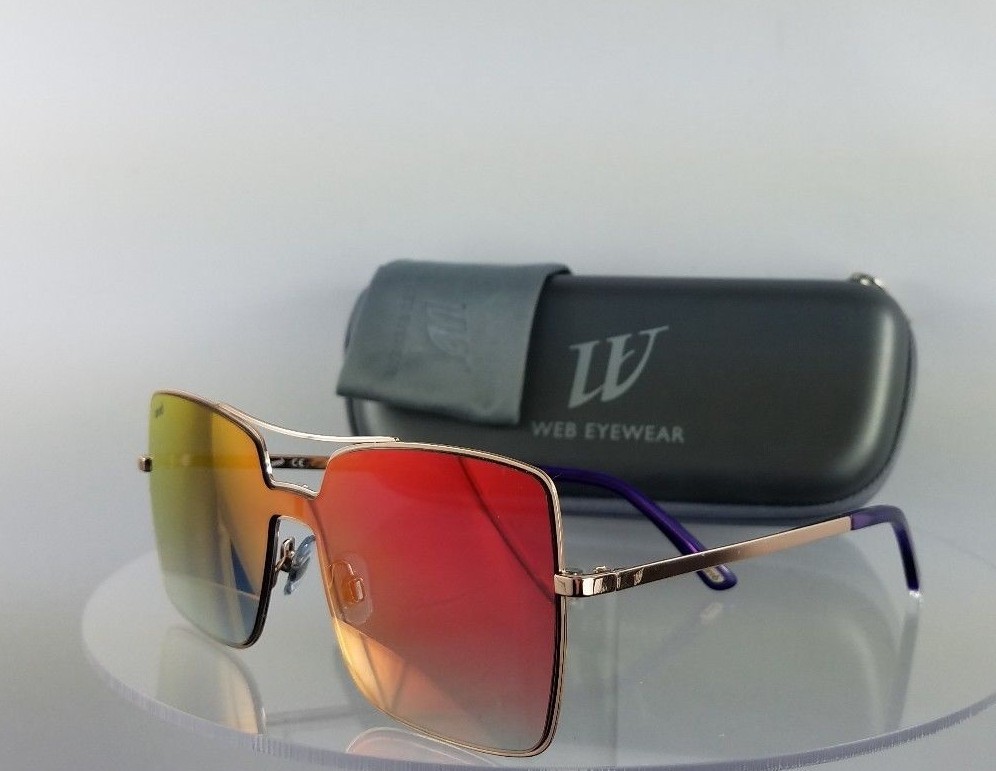 Brand New Authentic Web Sunglasses WE 201 Col. 34Z Gold 129mm Frame 0201
