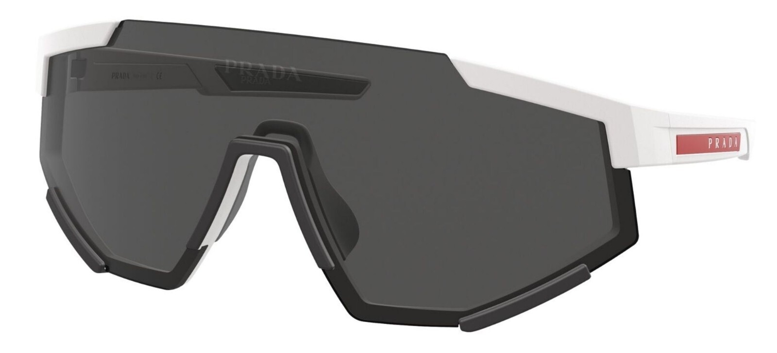 Prada Linea Rossa SPS 04WS Rubber White/Dark Grey (TWK-06F) Sunglasses