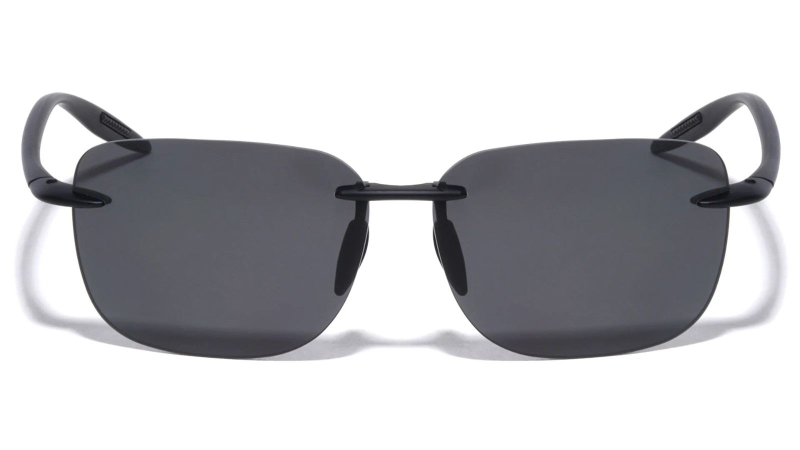 Polarized Premium Lightweight Flexible Rimless Wrap Sunglasses (FLEX-C04-BLACK)