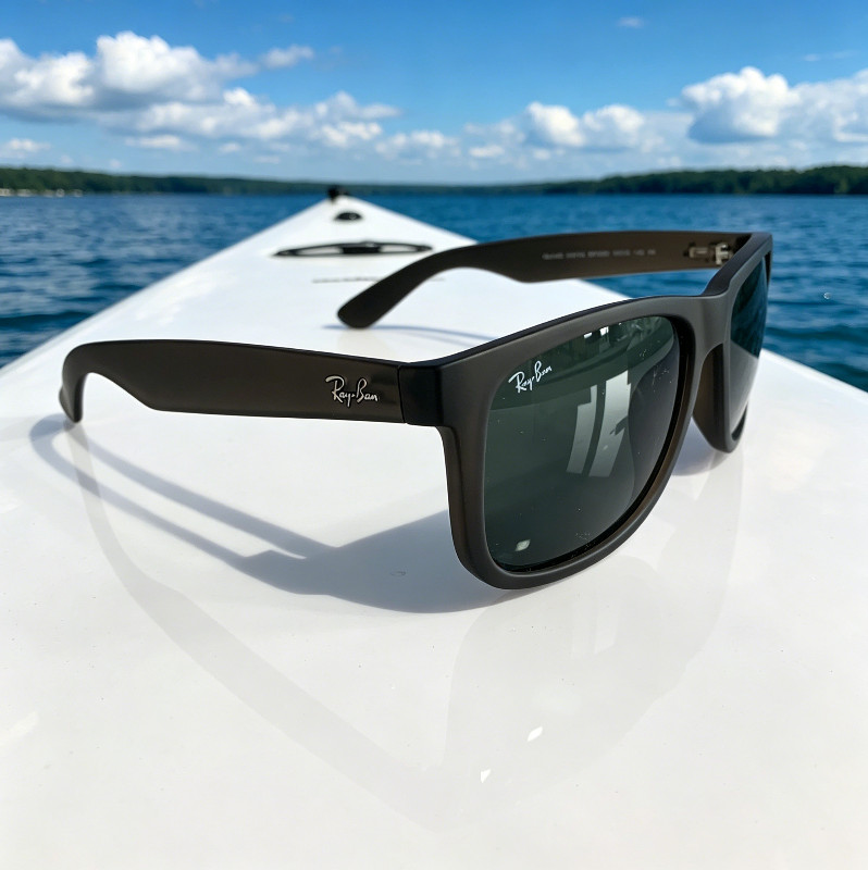 Ray-Ban RB4165 JUSTIN Mirror Green Sunglasses {54-16 145mm}