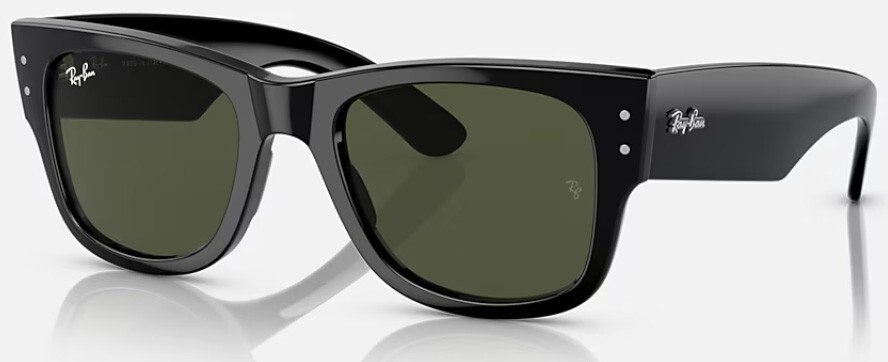 Mega Wayfarer Polished Black Green RB0840S 901/31 51-21